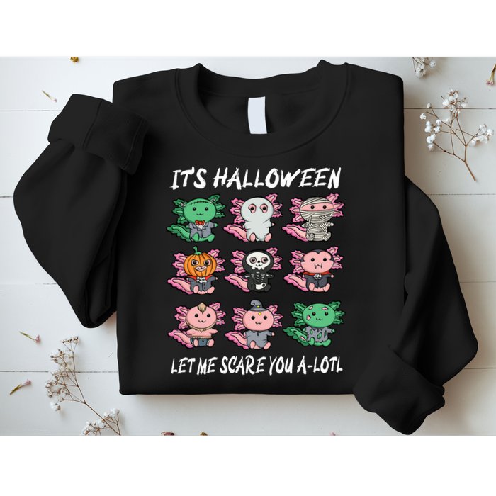 Axolotl Scare You A-Lotl Girl Boy Axolotl Halloween Sweatshirt