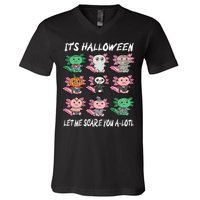 Axolotl Scare You A-Lotl Girl Boy Axolotl Halloween V-Neck T-Shirt