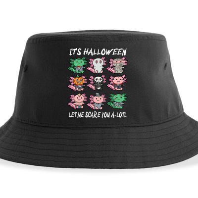 Axolotl Scare You A-Lotl Girl Boy Axolotl Halloween Sustainable Bucket Hat