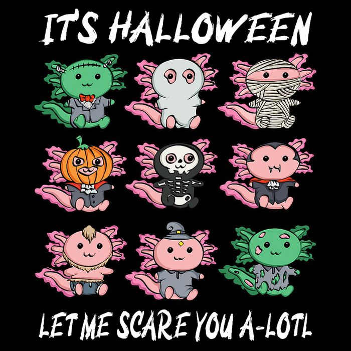 Axolotl Scare You A-Lotl Girl Boy Axolotl Halloween Button