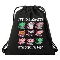 Axolotl Scare You A-Lotl Girl Boy Axolotl Halloween Drawstring Bag