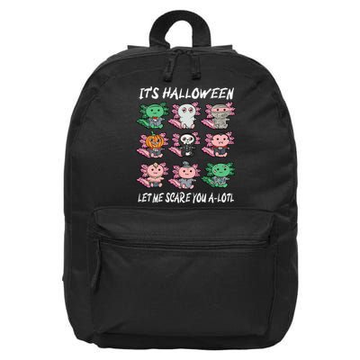 Axolotl Scare You A-Lotl Girl Boy Axolotl Halloween 16 in Basic Backpack