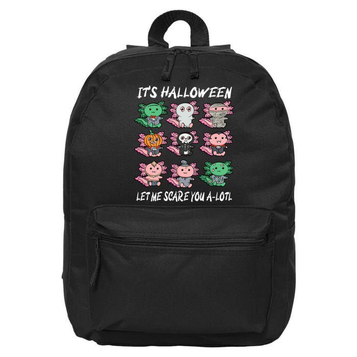 Axolotl Scare You A-Lotl Girl Boy Axolotl Halloween 16 in Basic Backpack