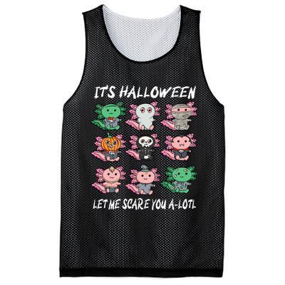 Axolotl Scare You A-Lotl Girl Boy Axolotl Halloween Mesh Reversible Basketball Jersey Tank