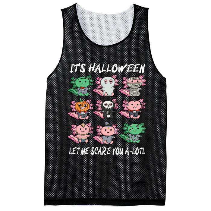 Axolotl Scare You A-Lotl Girl Boy Axolotl Halloween Mesh Reversible Basketball Jersey Tank