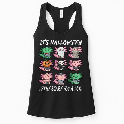 Axolotl Scare You A-Lotl Girl Boy Axolotl Halloween Womens Tank Top