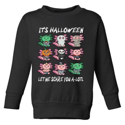 Axolotl Scare You A-Lotl Girl Boy Axolotl Halloween Toddler Sweatshirt