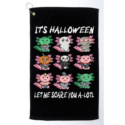 Axolotl Scare You A-Lotl Girl Boy Axolotl Halloween Golf Towel