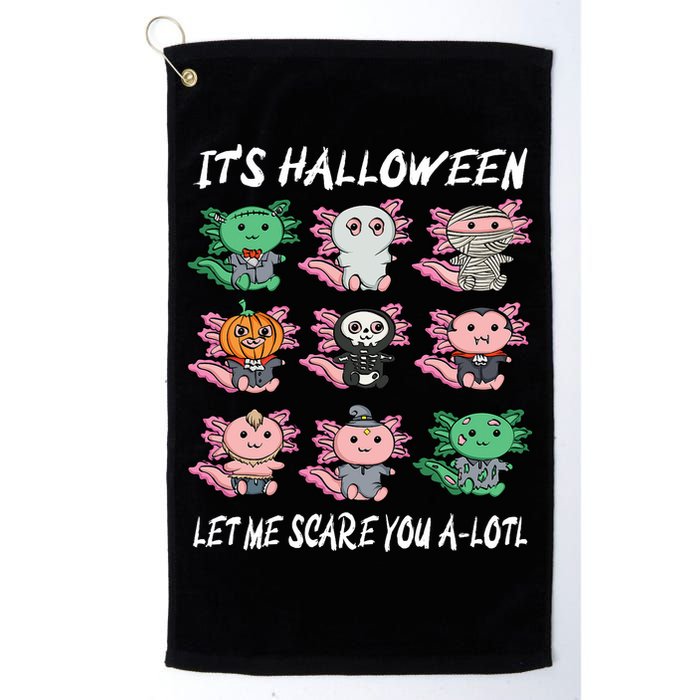 Axolotl Scare You A-Lotl Girl Boy Axolotl Halloween Golf Towel