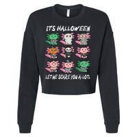 Axolotl Scare You A-Lotl Girl Boy Axolotl Halloween Cropped Pullover Crew