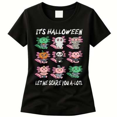 Axolotl Scare You A-Lotl Girl Boy Axolotl Halloween Womens T-Shirt