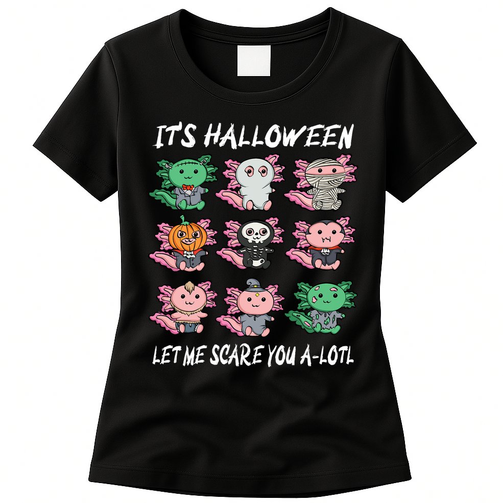 Axolotl Scare You A-Lotl Girl Boy Axolotl Halloween Womens T-Shirt