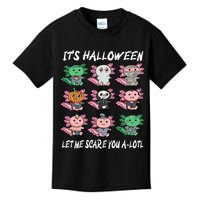 Axolotl Scare You A-Lotl Girl Boy Axolotl Halloween Kids T-Shirt