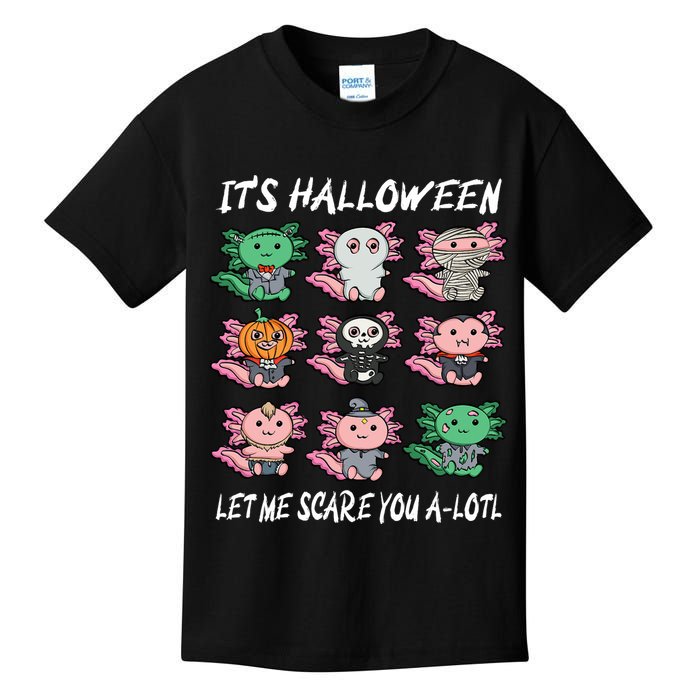 Axolotl Scare You A-Lotl Girl Boy Axolotl Halloween Kids T-Shirt