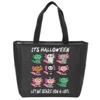 Axolotl Scare You A-Lotl Girl Boy Axolotl Halloween Zip Tote Bag