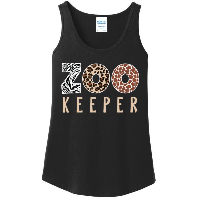 African Savanna Zoo Animal Costume Zookeeper Ladies Essential Tank