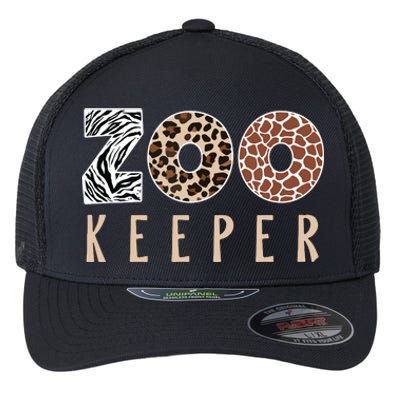 African Savanna Zoo Animal Costume Zookeeper Flexfit Unipanel Trucker Cap