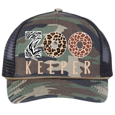 African Savanna Zoo Animal Costume Zookeeper Retro Rope Trucker Hat Cap