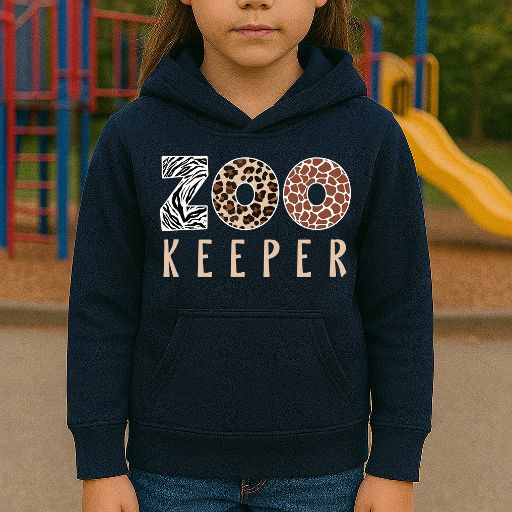 African Savanna Zoo Animal Costume Zookeeper Kids Hoodie