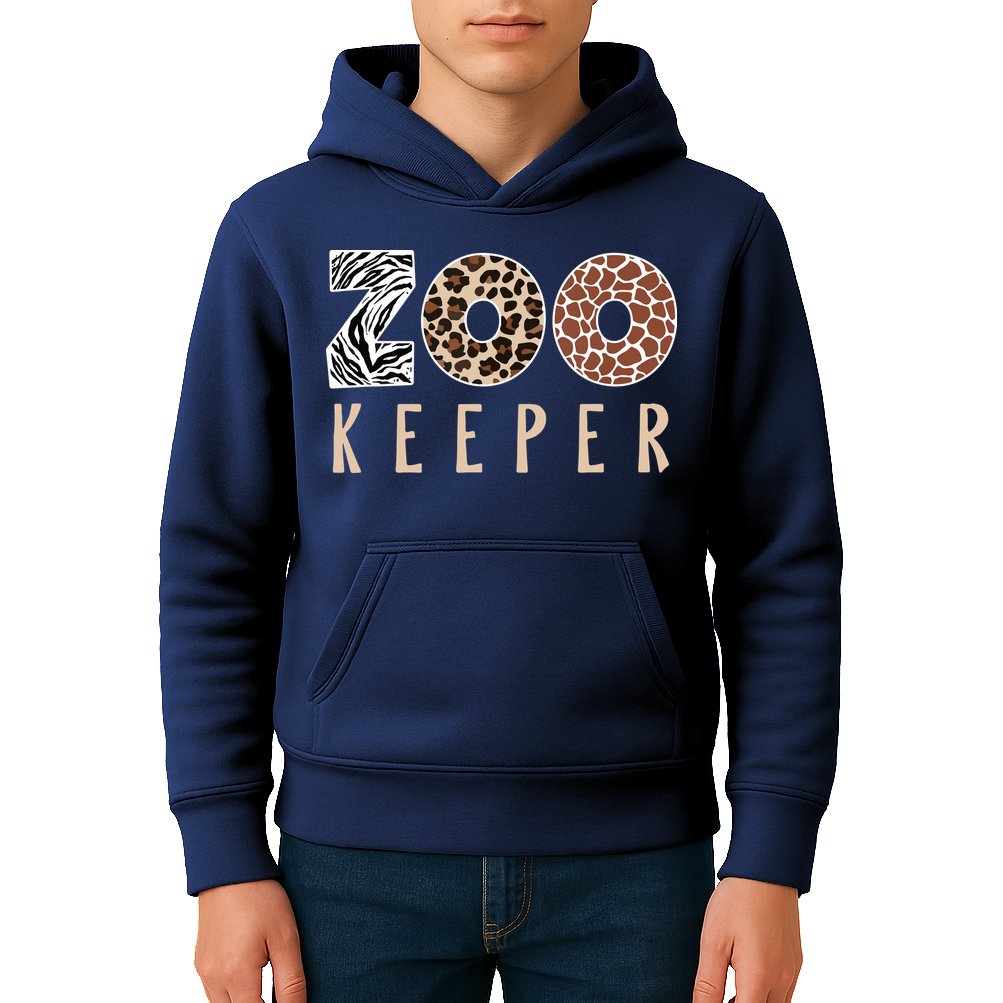 African Savanna Zoo Animal Costume Zookeeper Kids Hoodie