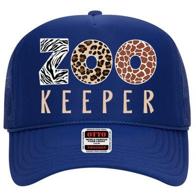 African Savanna Zoo Animal Costume Zookeeper High Crown Mesh Back Trucker Hat