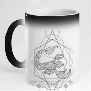 Astrological Symbol Zodiac Sign Scorpio Gift 11oz Black Color Changing Mug