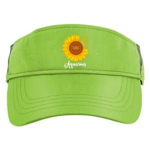 Aquarius Sunflower Zodiac Sign Floral Astrology Gift Adult Drive Performance Visor