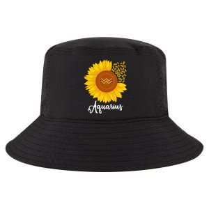 Aquarius Sunflower Zodiac Sign Floral Astrology Gift Cool Comfort Performance Bucket Hat