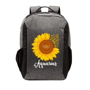 Aquarius Sunflower Zodiac Sign Floral Astrology Gift Vector Backpack