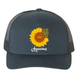 Aquarius Sunflower Zodiac Sign Floral Astrology Gift Yupoong Adult 5-Panel Trucker Hat