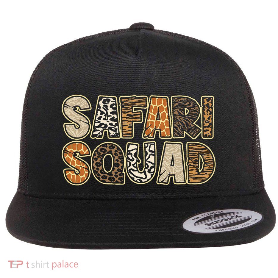 Arfica Safari Zoo Safari Squad Gift Flat Bill Trucker Hat