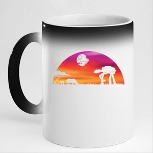 AT-AT Death Star Sunrise Silhouette 11oz Black Color Changing Mug