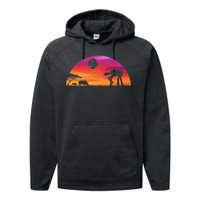 AT-AT Death Star Sunrise Silhouette Performance Fleece Hoodie