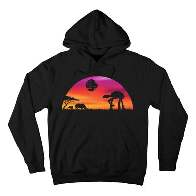 AT-AT Death Star Sunrise Silhouette Hoodie