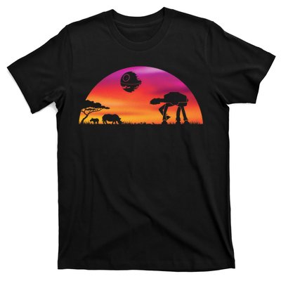 AT-AT Death Star Sunrise Silhouette T-Shirt