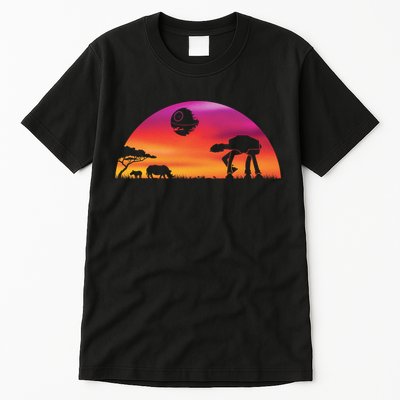 AT-AT Death Star Sunrise Silhouette Tall T-Shirt