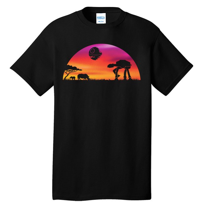 AT-AT Death Star Sunrise Silhouette Tall T-Shirt