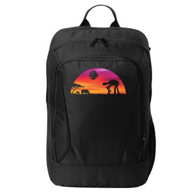 AT-AT Death Star Sunrise Silhouette City Backpack