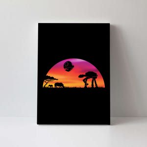 AT-AT Death Star Sunrise Silhouette Canvas