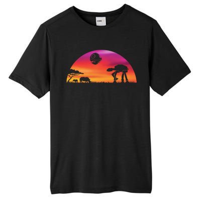 AT-AT Death Star Sunrise Silhouette Tall Fusion ChromaSoft Performance T-Shirt