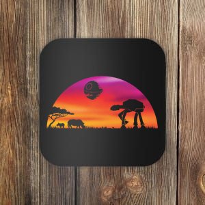 AT-AT Death Star Sunrise Silhouette Coaster