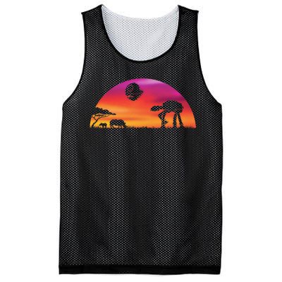 AT-AT Death Star Sunrise Silhouette Mesh Reversible Basketball Jersey Tank