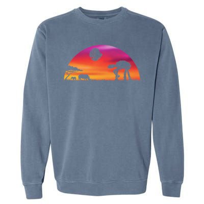 AT-AT Death Star Sunrise Silhouette Garment-Dyed Sweatshirt