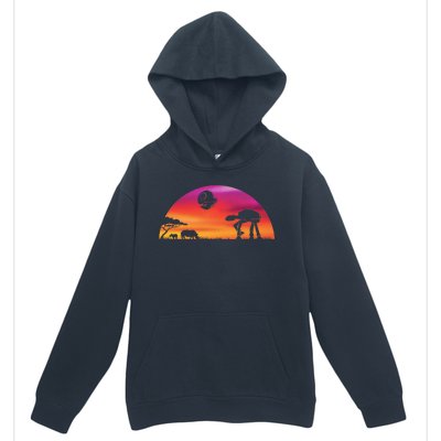 AT-AT Death Star Sunrise Silhouette Urban Pullover Hoodie