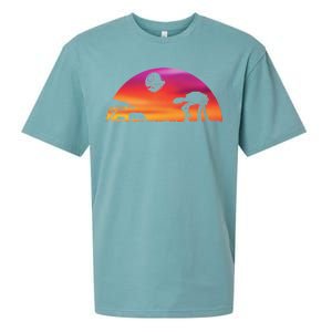 AT-AT Death Star Sunrise Silhouette Sueded Cloud Jersey T-Shirt