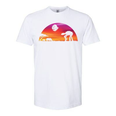 AT-AT Death Star Sunrise Silhouette Softstyle CVC T-Shirt