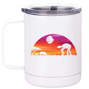 AT-AT Death Star Sunrise Silhouette 12 oz Stainless Steel Tumbler Cup