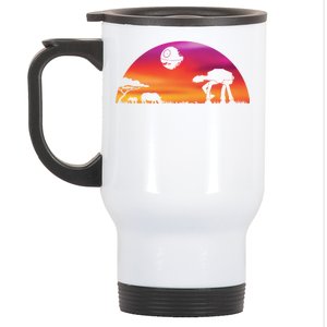 AT-AT Death Star Sunrise Silhouette Stainless Steel Travel Mug