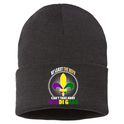 At Least The Refs Can't Take Away Mardi Gras Sustainable Knit Beanie