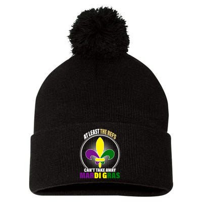 At Least The Refs Can't Take Away Mardi Gras Pom Pom 12in Knit Beanie